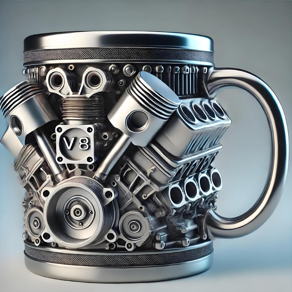 Industrial V8 Sculpture Mug