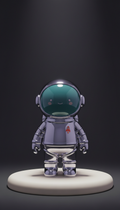 Chrome Astronaut Resin Collectible